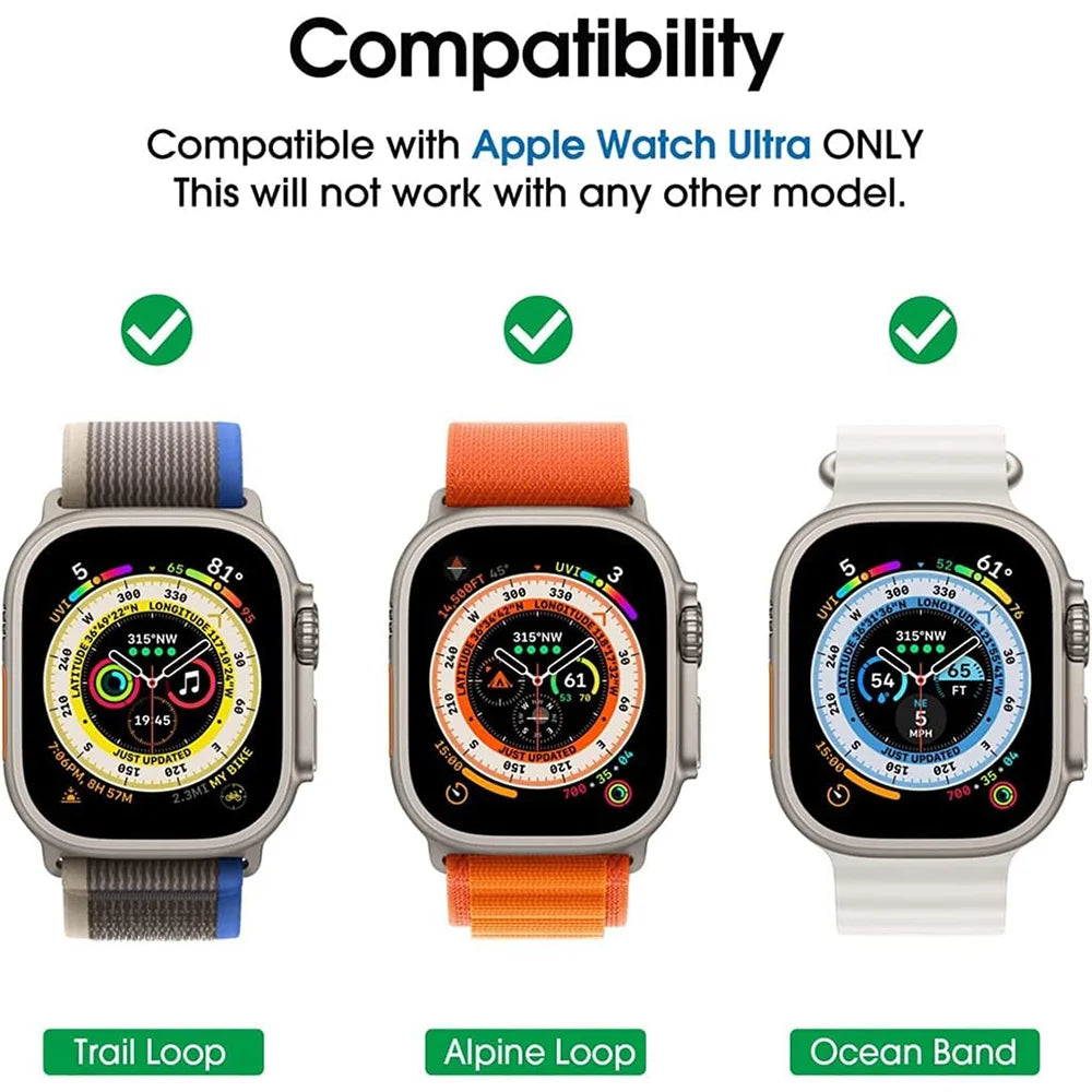 Tempered Glass for Apple Watch Ultra 2/Ultra Screen Protector [49mm], Tempered Glass Film, Anti-Scratch, High Definition, Touch