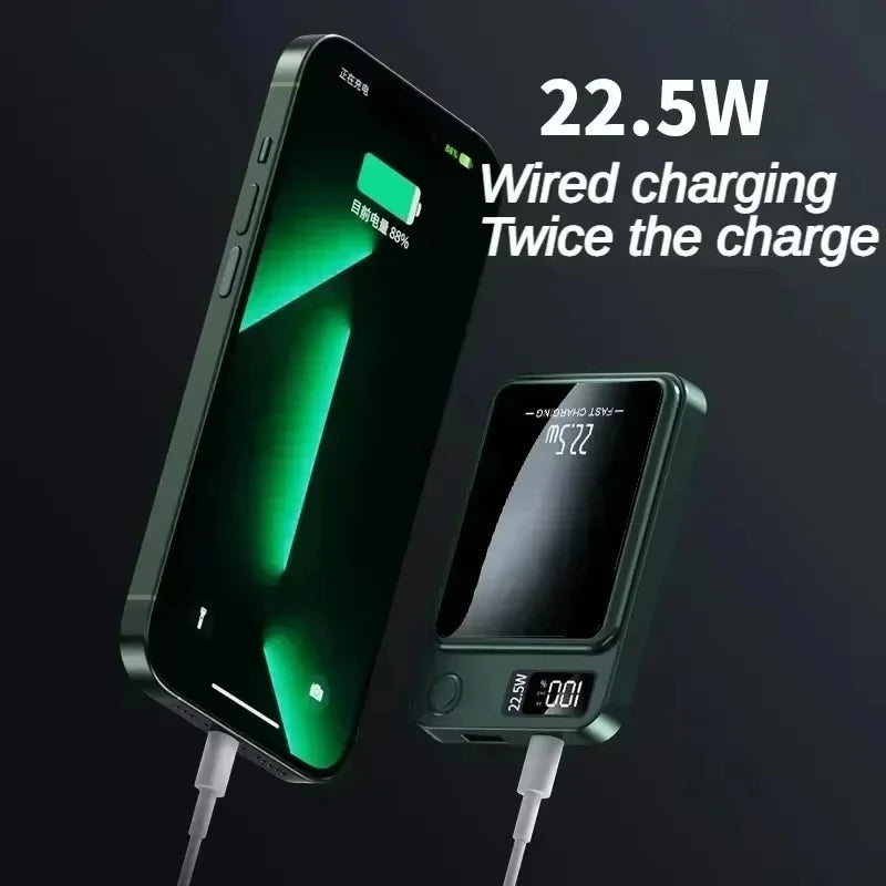 200000mAH Power Bank Magnetic Wireless 22.5W Ultra Capacity Super Fast Charging Magnetic Power Bank For Iphone16 Samsung Xiaomi