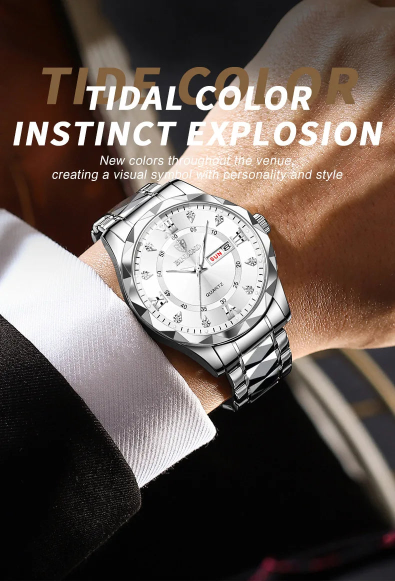 BINBOND Top Brand Luxury Fashion Watch Men Waterproof Week Date Clock Sport Watch Men Quartz Wristwatch Relogio Masculino B2521