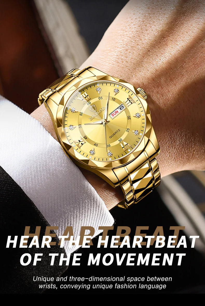 BINBOND Top Brand Luxury Fashion Watch Men Waterproof Week Date Clock Sport Watch Men Quartz Wristwatch Relogio Masculino B2521