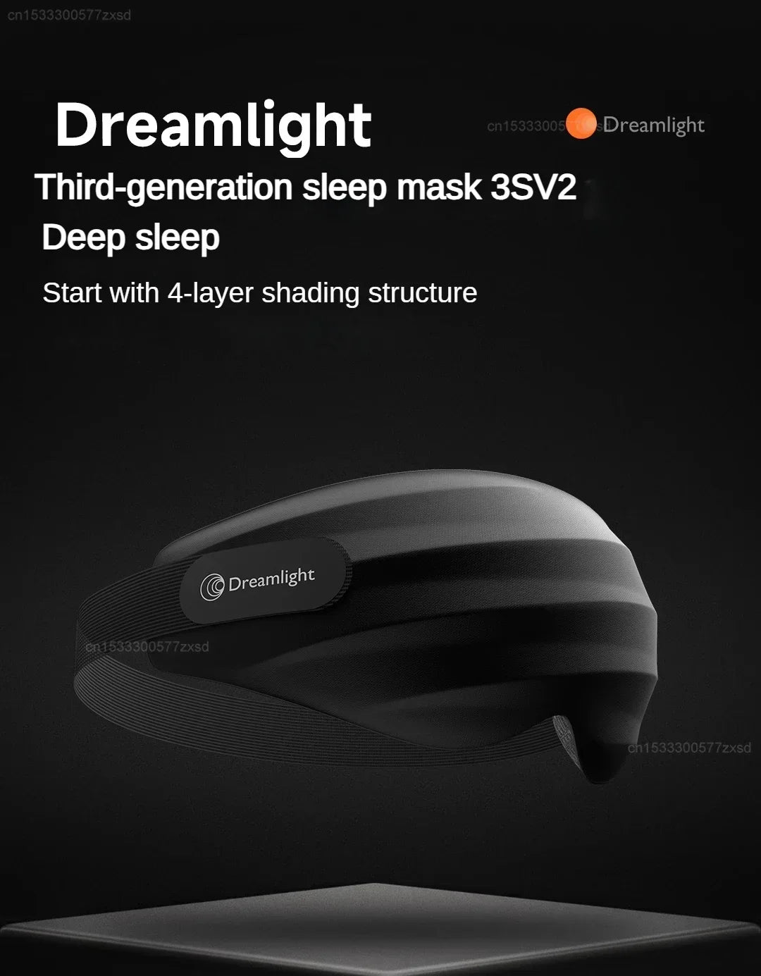 Dreamlight 3s Eye Mask Sleep 3D Stereoscopic Sleep Aid for Men Women Adult Portable For Sleeping Block Out Light Eye Mask Travel