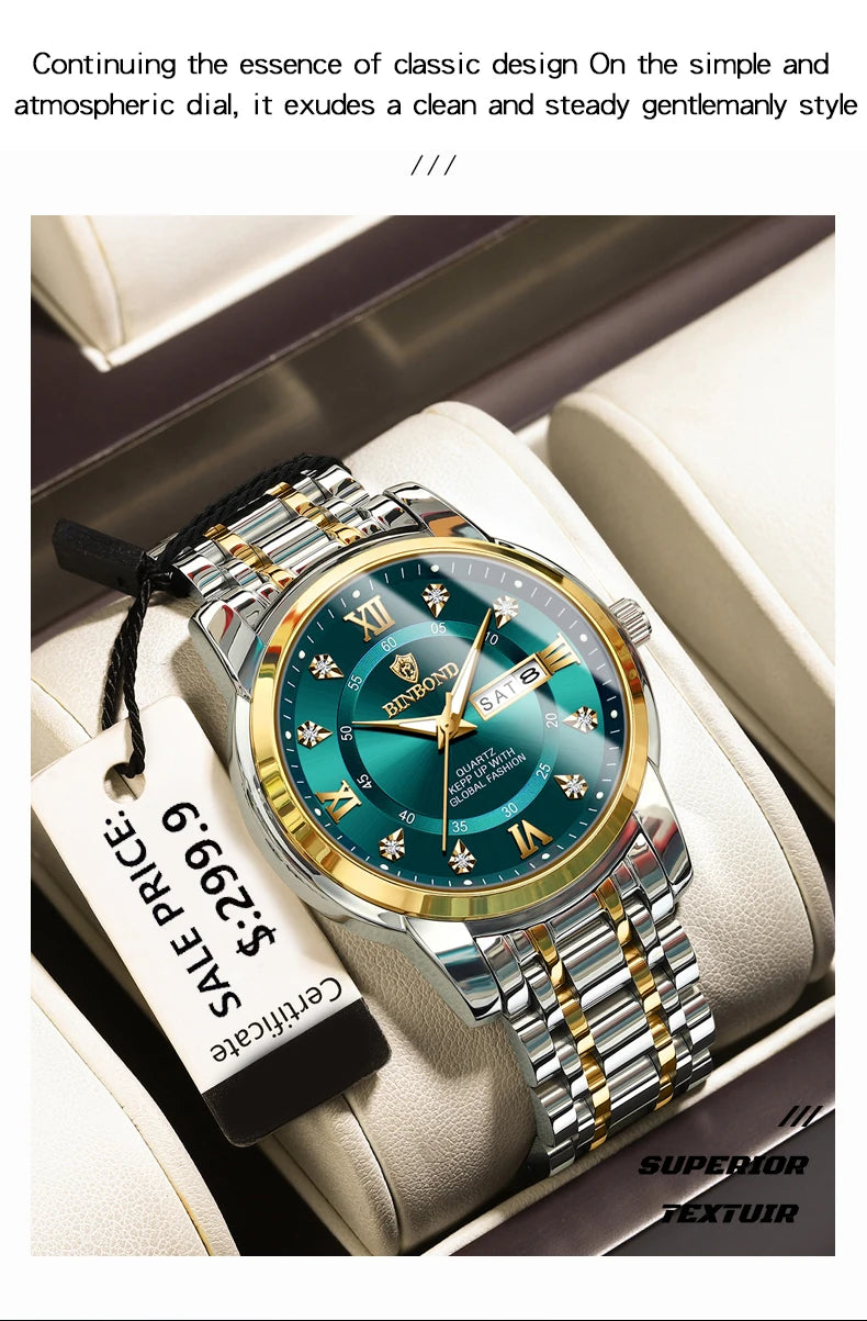 2024 Top Brand Luxury Fashion Diver Watch Men 30ATM Waterproof Date Clock Sport Watches Mens Quartz Wristwatch Relogio Masculino