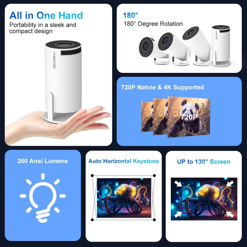 Magcubic Projector HY300 Pro 4K Home Cinema Outdoor Projetor