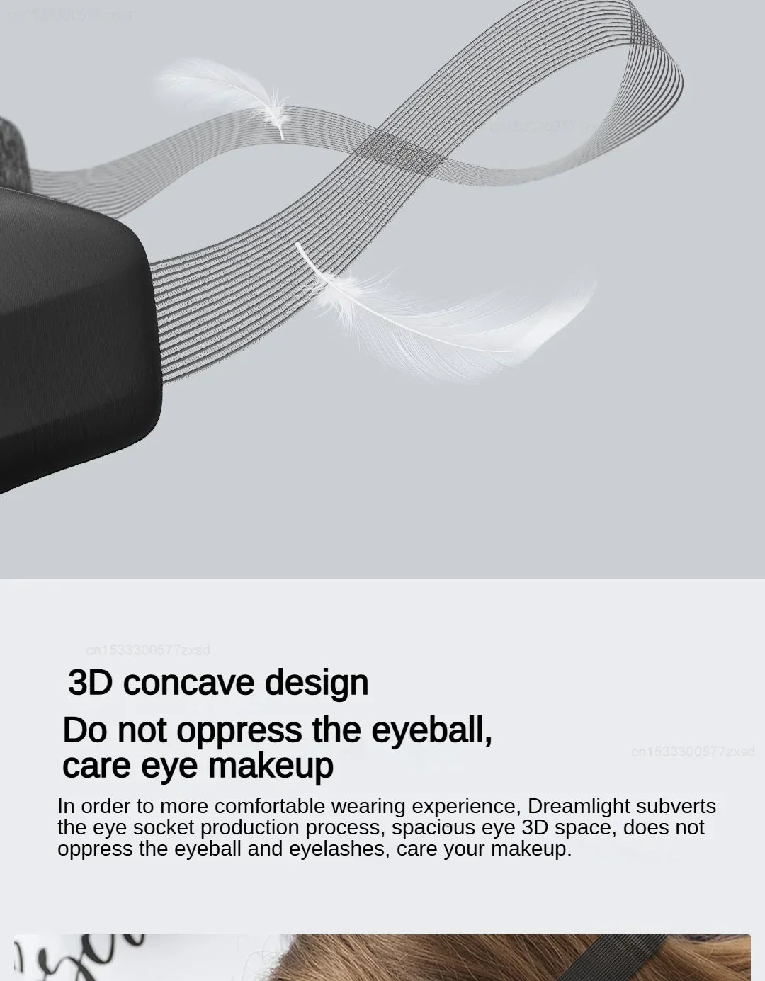 Dreamlight 3s Eye Mask Sleep 3D Stereoscopic Sleep Aid for Men Women Adult Portable For Sleeping Block Out Light Eye Mask Travel