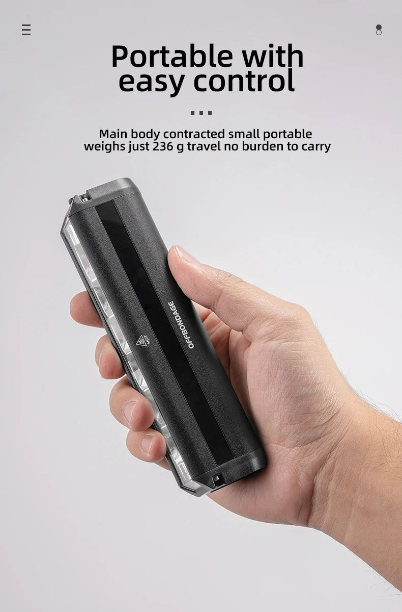 OFFBONDAGE Bicycle Light Front 2600Lumen Bike Light 8000mAh Waterproof Flashlight USB Charging MTB Road Cycling Lamp Accessories