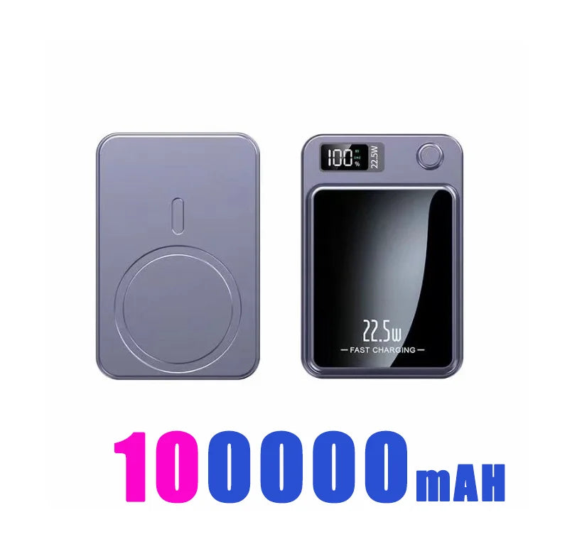 200000mAH Power Bank Magnetic Wireless 22.5W Ultra Capacity Super Fast Charging Magnetic Power Bank For Iphone16 Samsung Xiaomi
