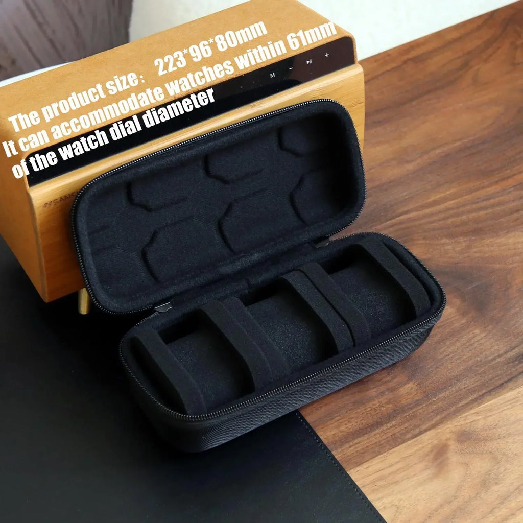 Watch Box Organizer For Men or Women，Watch Travel Case Portable Storage Watch Display Holder for Wristwatches and Smart Watches