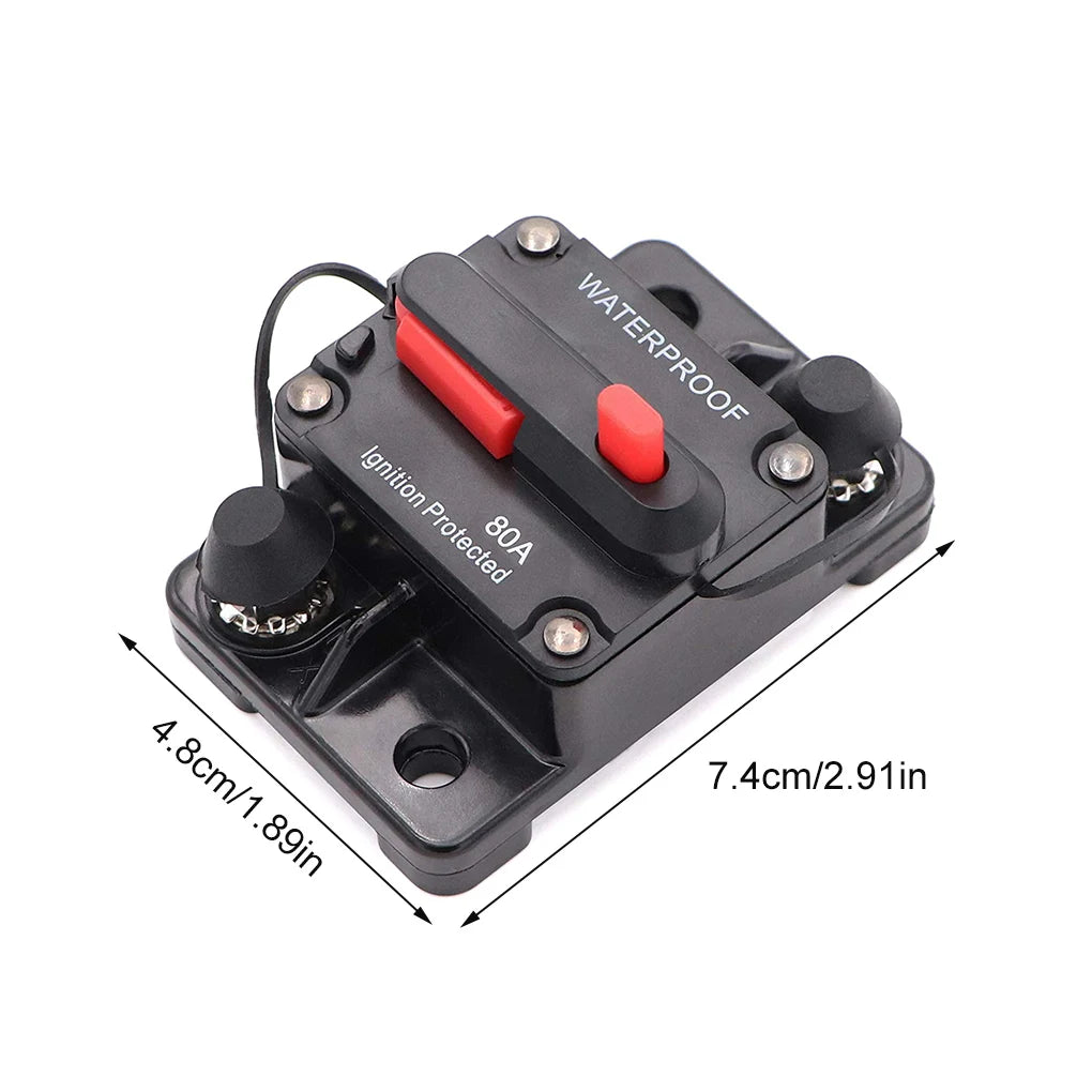 Circuit Breaker Fuse Reset 30A 40A 50A 60A 70A 80A 100A 120A 150A 200A 250A 300A AMP Waterproof Boat Car Circuit Breaker