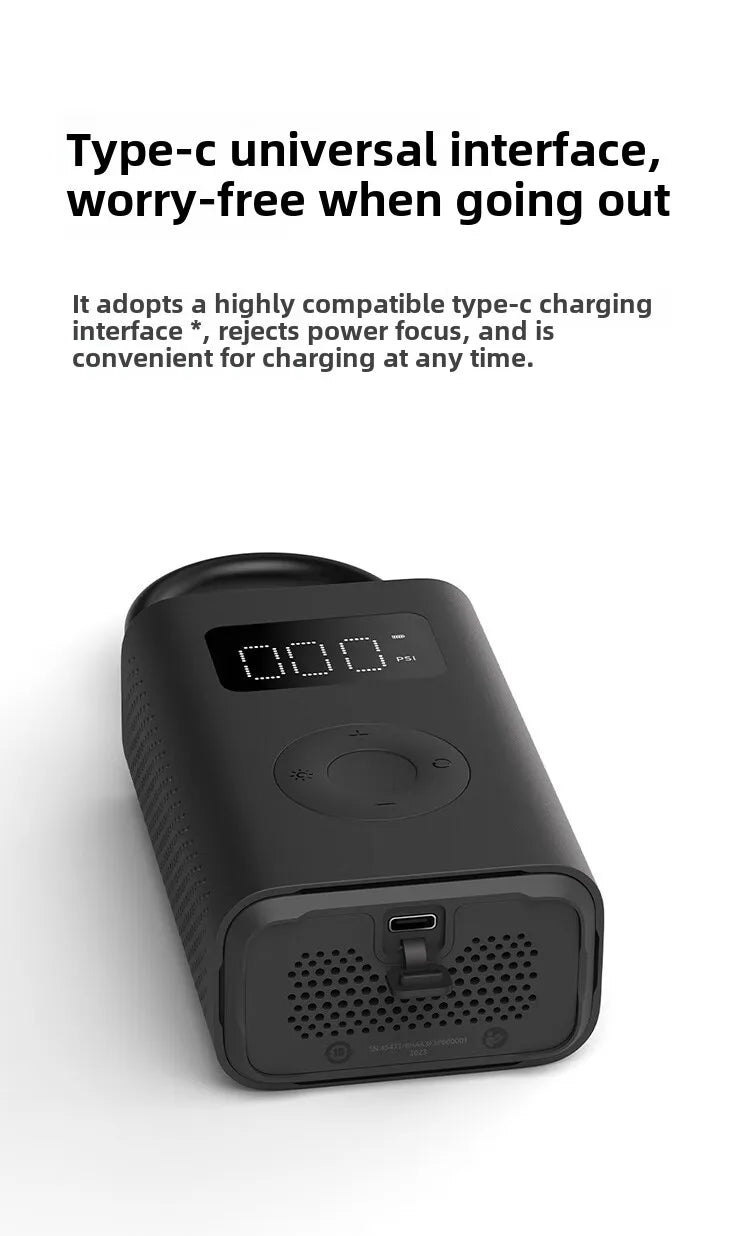 Xiaomi Mijia Air Pump 2 Car Inflator Car Bicycle Inflator Tire Pressure Detection Preset Pressure 150Psi 2000Mah Rechargeable