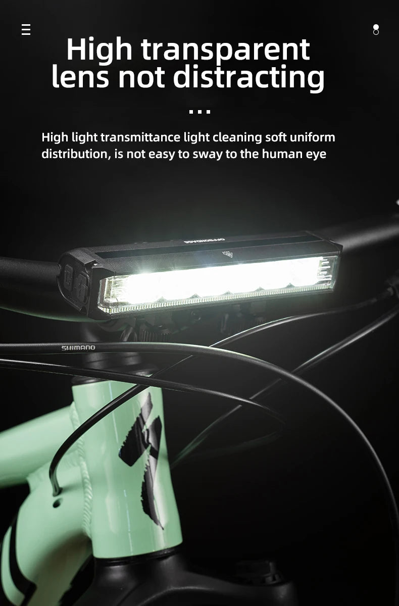 OFFBONDAGE Bicycle Light Front 2600Lumen Bike Light 8000mAh Waterproof Flashlight USB Charging MTB Road Cycling Lamp Accessories