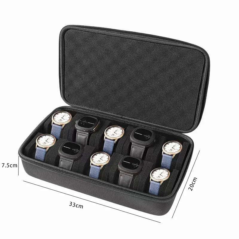 Watch Box Organizer For Men or Women,Watch Travel Case Portable Storage Watch Display Holder for Wristwatches and Smart Watches