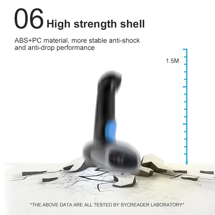 1D/2D Barcode Reader USB Wired/Wireless 2.4G WIFI Bluetooth Handheld Bar Code QR Code Scanner CMOS Image High-speed Decoding