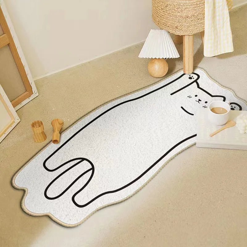Irregular Cartoon Animal Imitation Cashmere Carpet,living Room, Coffee Table,floor Mat, Bedroom, CHILDREN'S Room, Thickened