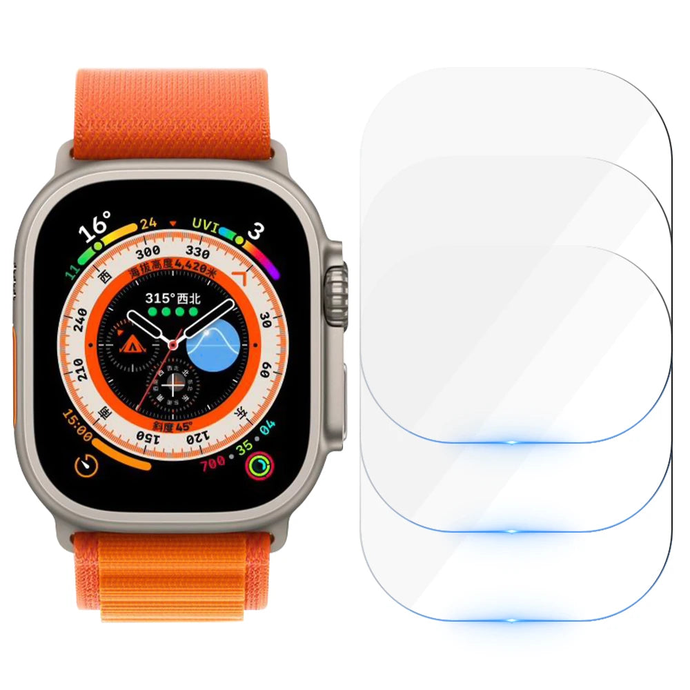 Tempered Glass for Apple Watch Ultra 2/Ultra Screen Protector [49mm], Tempered Glass Film, Anti-Scratch, High Definition, Touch