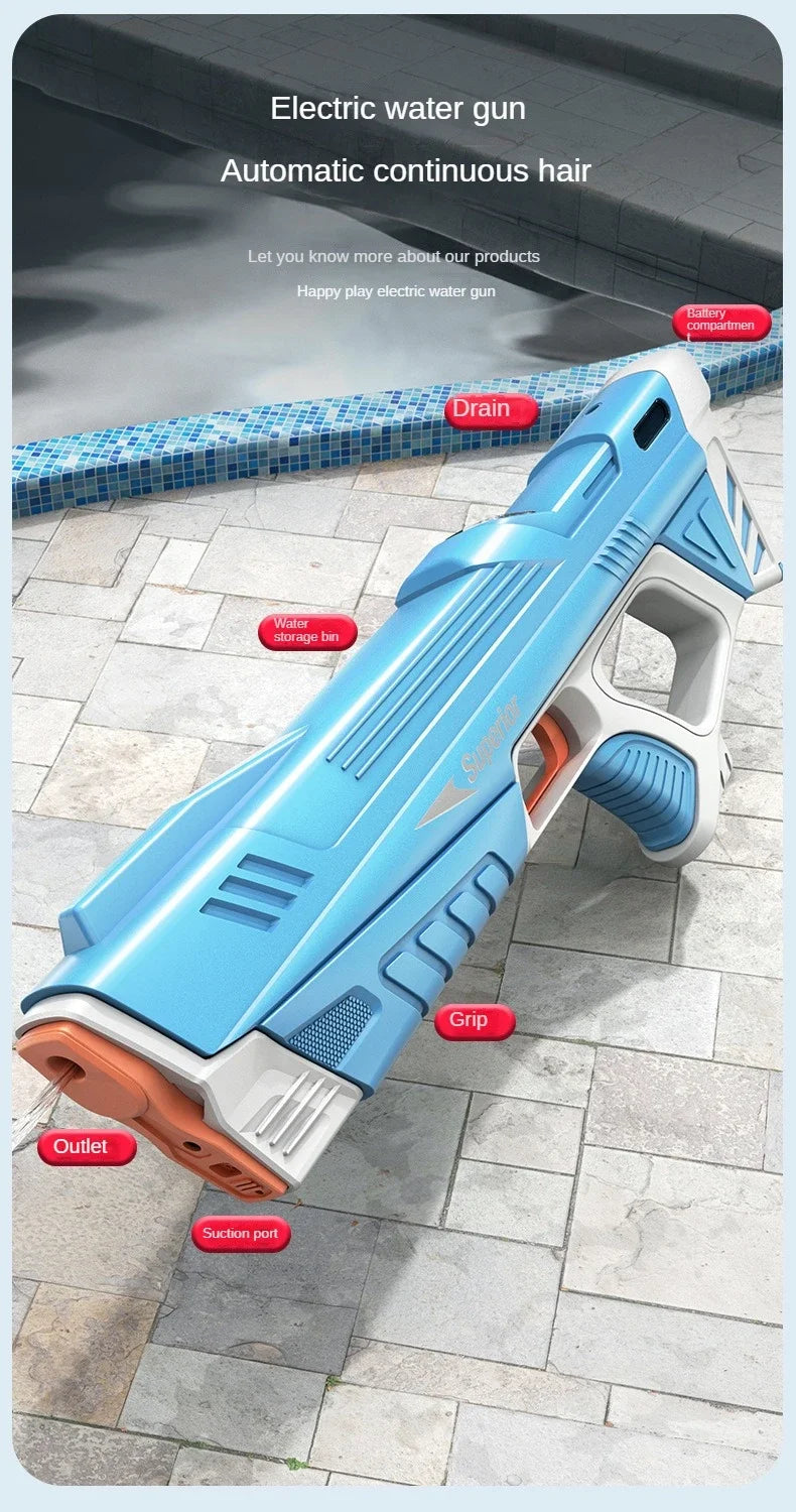 2 Sticks Children Electric Water Gun Summer Beach Outdoor Fight Games Induction Absorb Water Full Automatic Water Guns for Kids