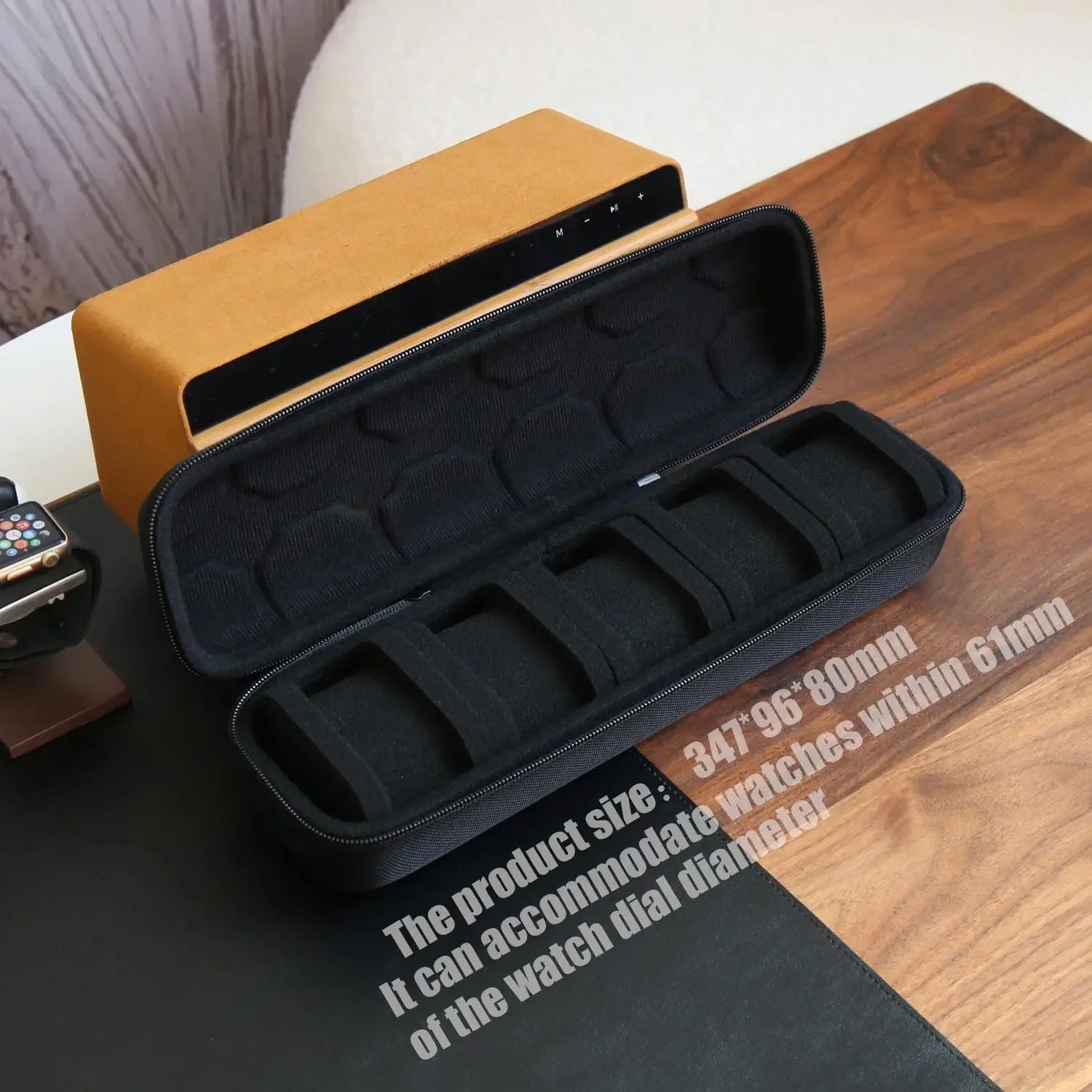 Watch Box Organizer For Men or Women,Watch Travel Case Portable Storage Watch Display Holder for Wristwatches and Smart Watches