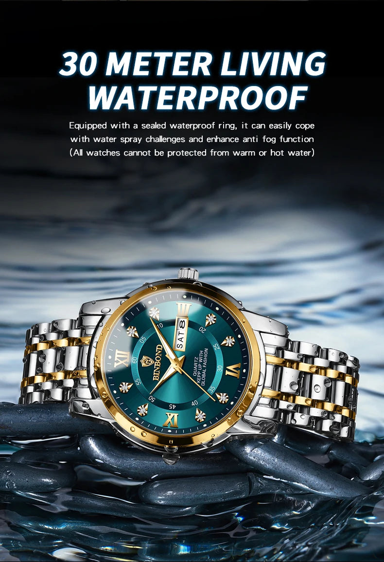 2024 Top Brand Luxury Fashion Diver Watch Men 30ATM Waterproof Date Clock Sport Watches Mens Quartz Wristwatch Relogio Masculino