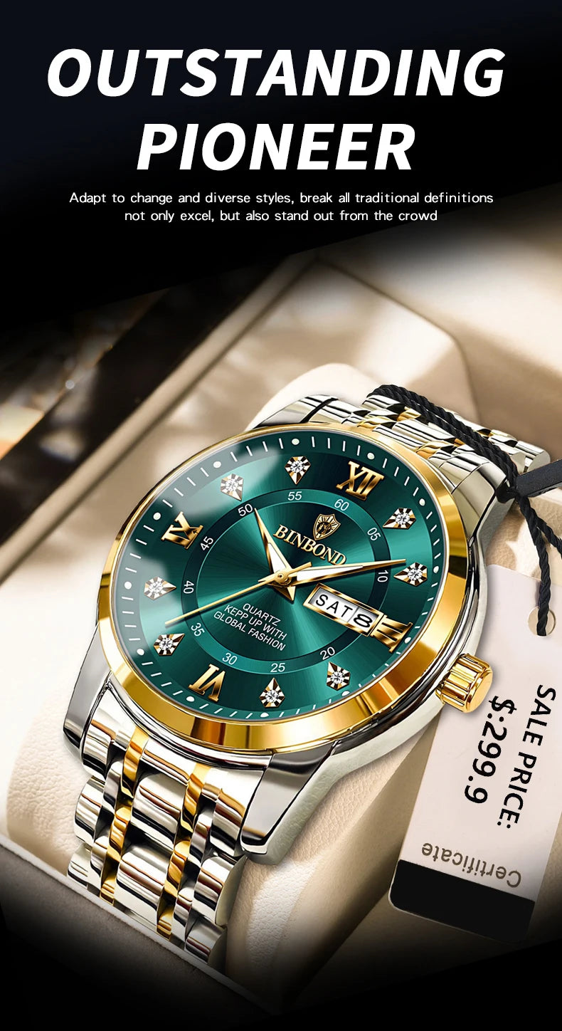 2024 Top Brand Luxury Fashion Diver Watch Men 30ATM Waterproof Date Clock Sport Watches Mens Quartz Wristwatch Relogio Masculino