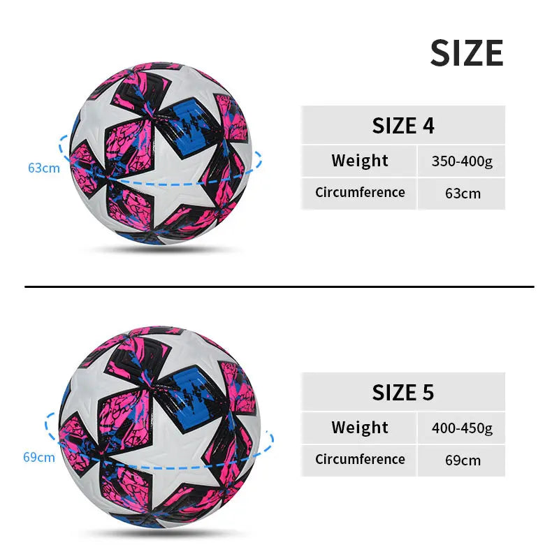 Standard Size 5 Size 4 Soccer Ball Professional Outdoors Sports Match Balls Training Seamless Football High Quality PU Material